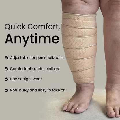 FlexWrap™ - The NEW Advanced Lymphatic Compression Technology for Big, Swollen Calves (1 wrap)